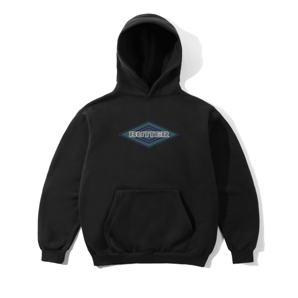 Butter Goods Diamond Logo Pullover Hood, Black