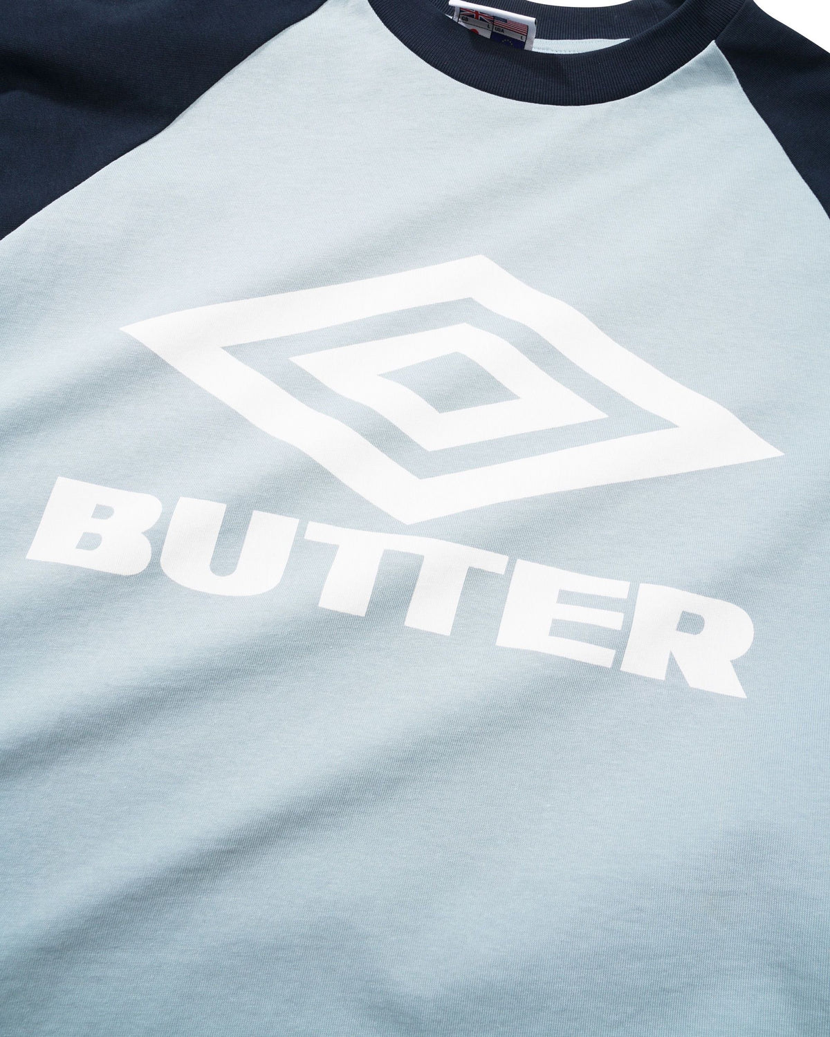 Diamond Logo Raglan Tee, Slate / Navy