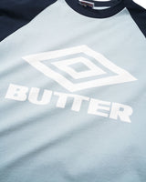 Diamond Logo Raglan Tee, Slate / Navy