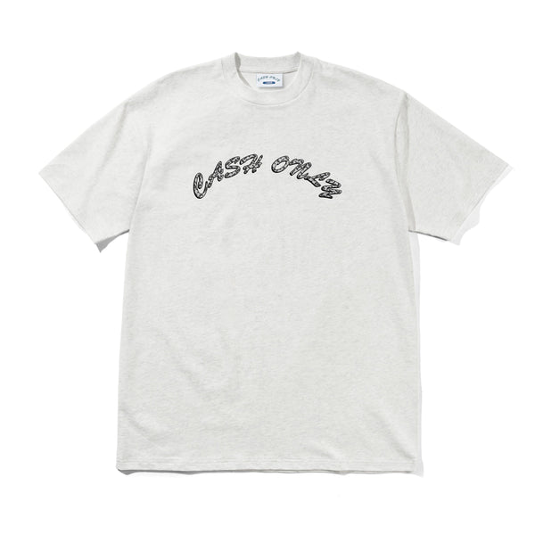 Cash Only Diamond Plate Logo Tee, Ash