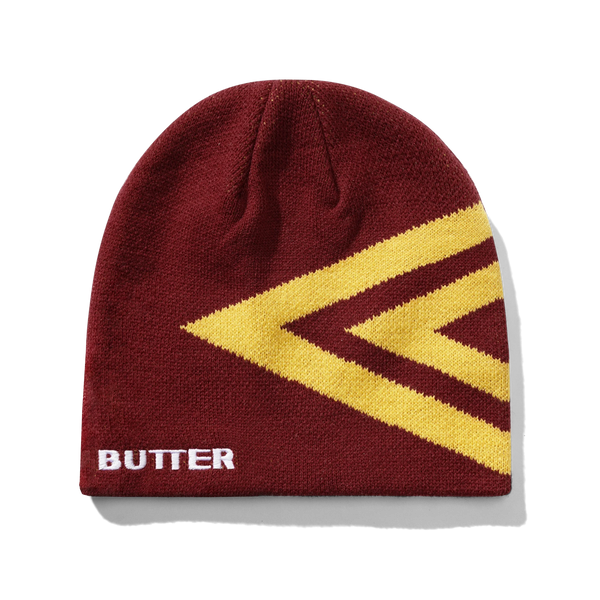Butter Goods Diamond Skully Beanie, Burgundy