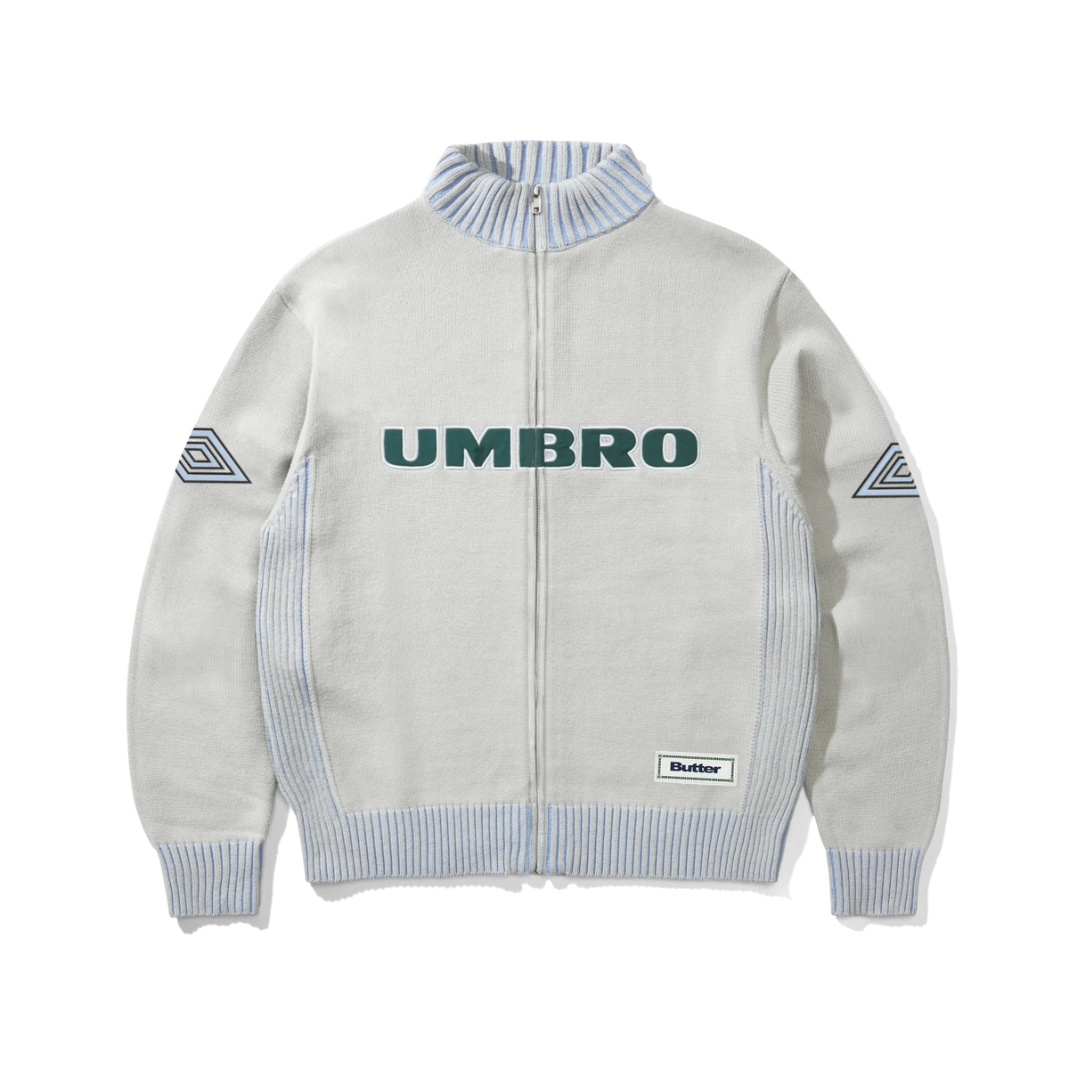 Diamond Zip-Thru Knit, Grey