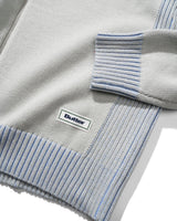 Diamond Zip-Thru Knit, Grey