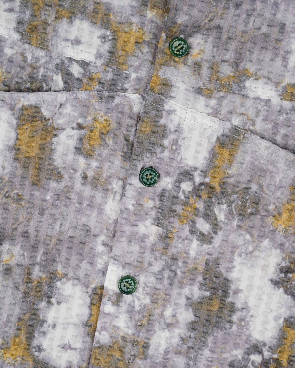 Distorted Heat Long Sleeve Button Up Shirt, Grey