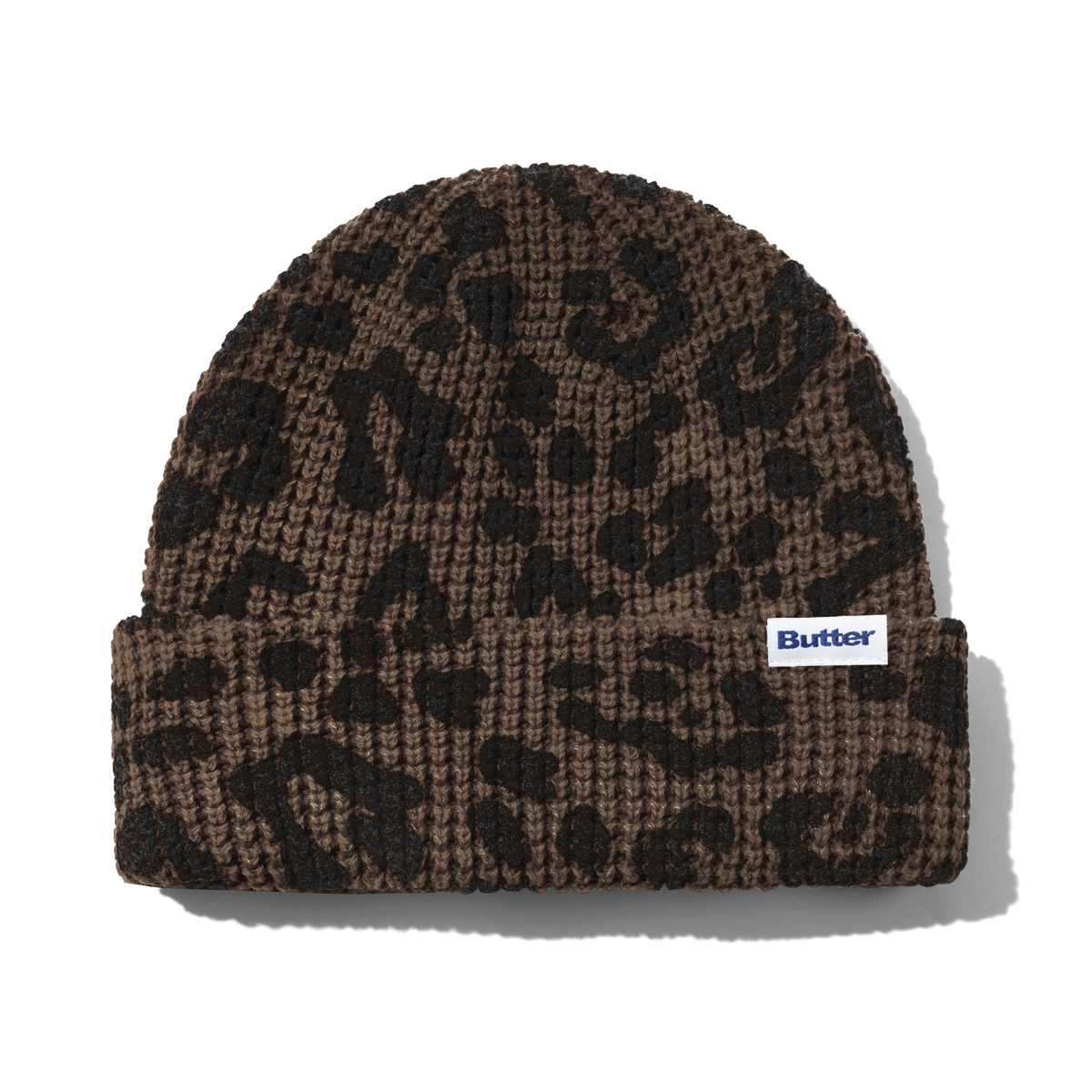 Distress Waffle Beanie, Leopard