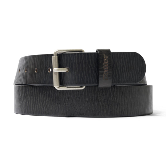 Distressed Leather Belt, Black
