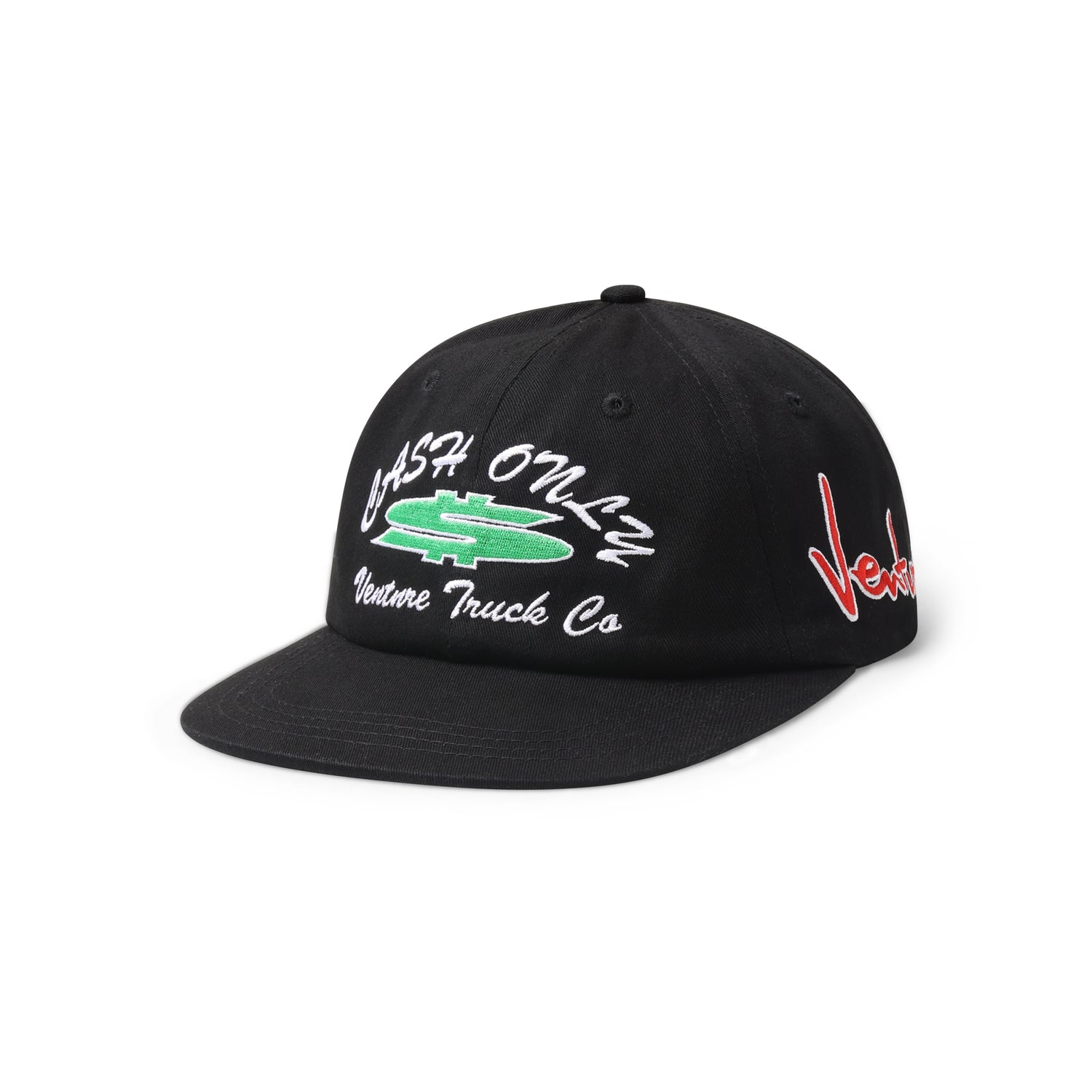 Dollar Sign 6 Panel Hat, Black