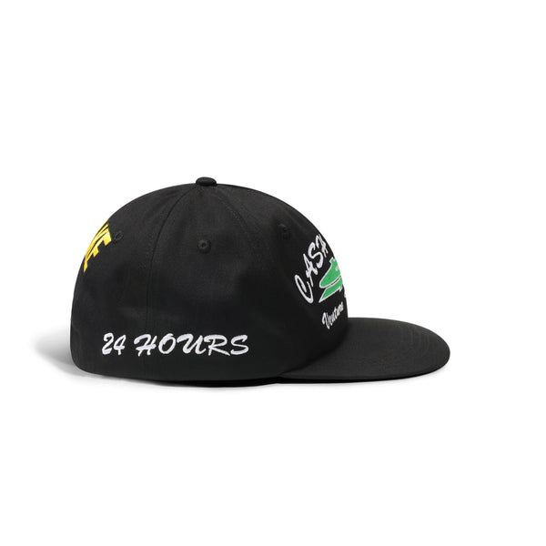 Cash Only Dollar Sign 6 Panel Hat, Black