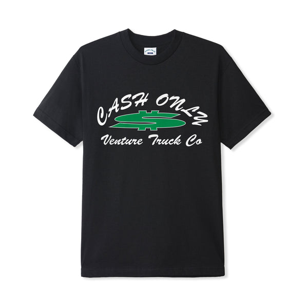 Cash Only Dollar Sign Tee, Black