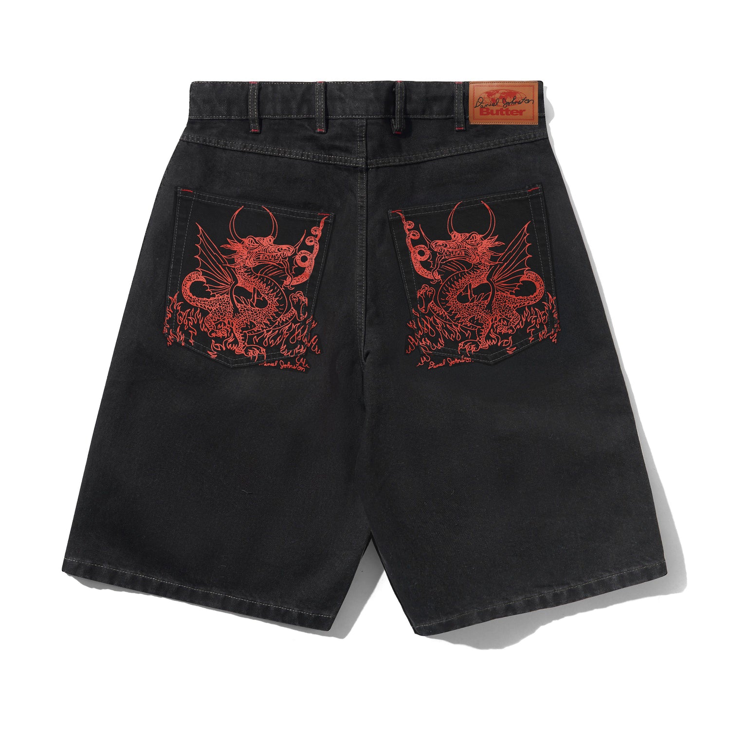Dragon Denim Shorts, Washed Black – Lo-Fi