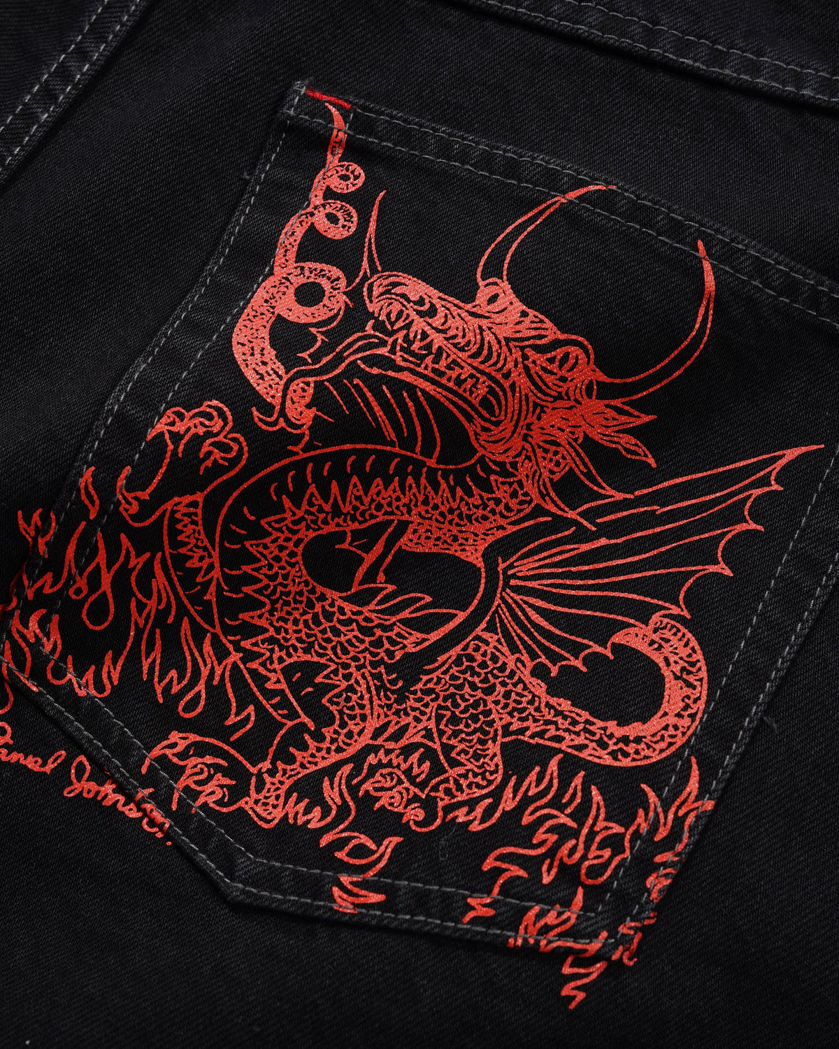 Dragon Denim Shorts, Washed Black