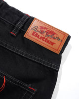 Dragon Denim Shorts, Washed Black