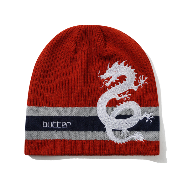 Butter Goods Dragon Skully Beanie, Red