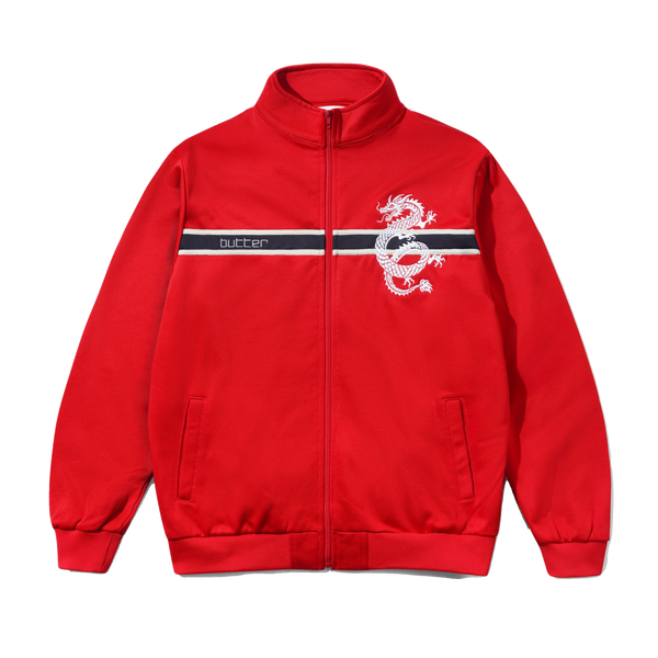 Butter Goods Dragon Tricot Jacket, Red