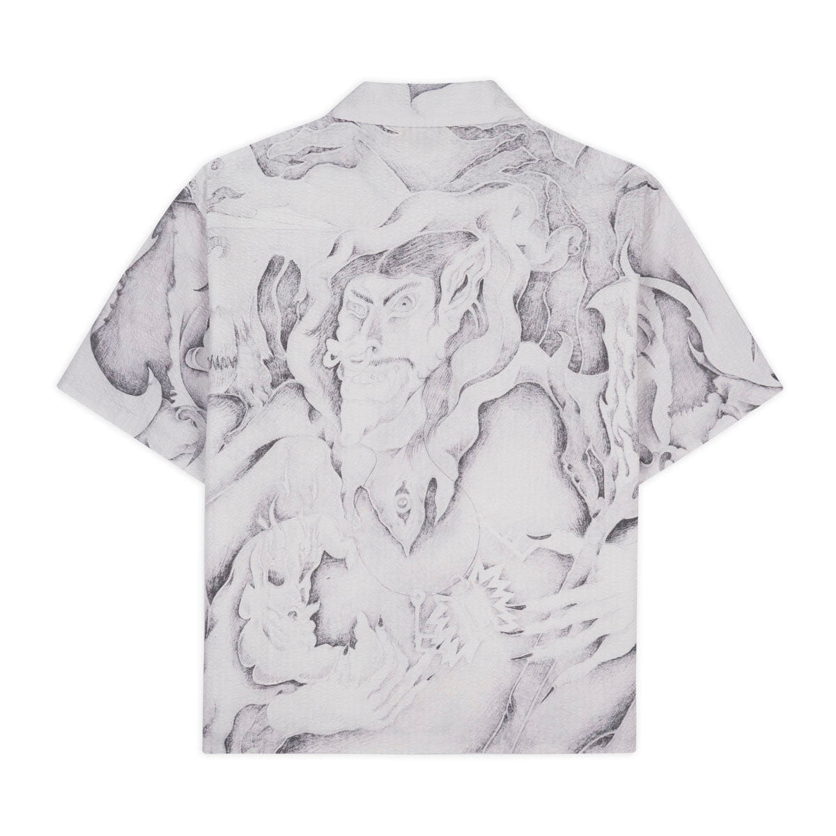 Dragonspeaker Seersucker Short Sleeve Shirt, White Multi