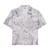 Dragonspeaker Seersucker Short Sleeve Shirt, White Multi