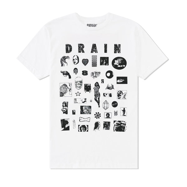 Commune Press Weirdo Dave Drain Tee, White