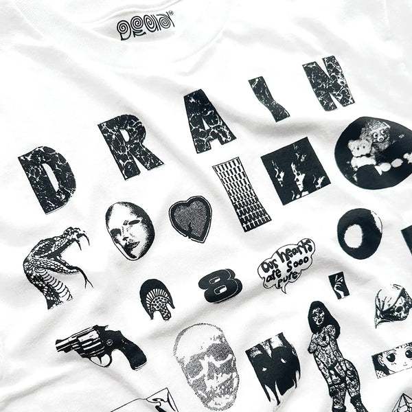 Commune Press Weirdo Dave Drain Tee, White