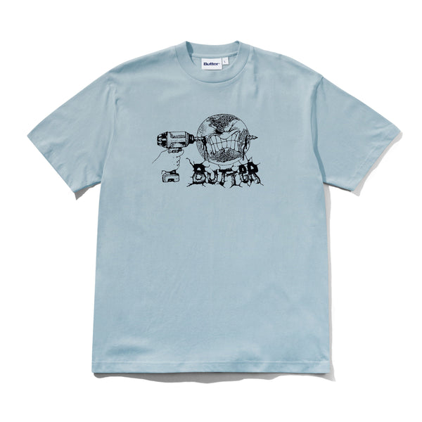 Butter Goods Drill Tee, Grey Blue