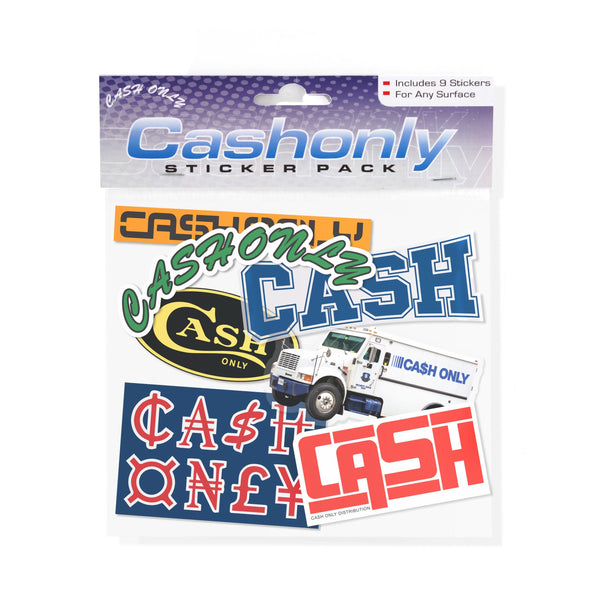Cash Only Drop 15 Sticker Pack, Multi