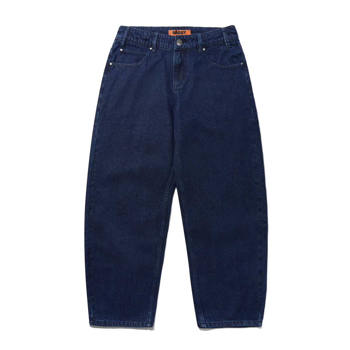 Drummer Baggy Denim Jeans, Raw Dark Indigo