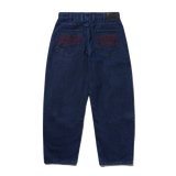 Drummer Baggy Denim Jeans, Raw Dark Indigo