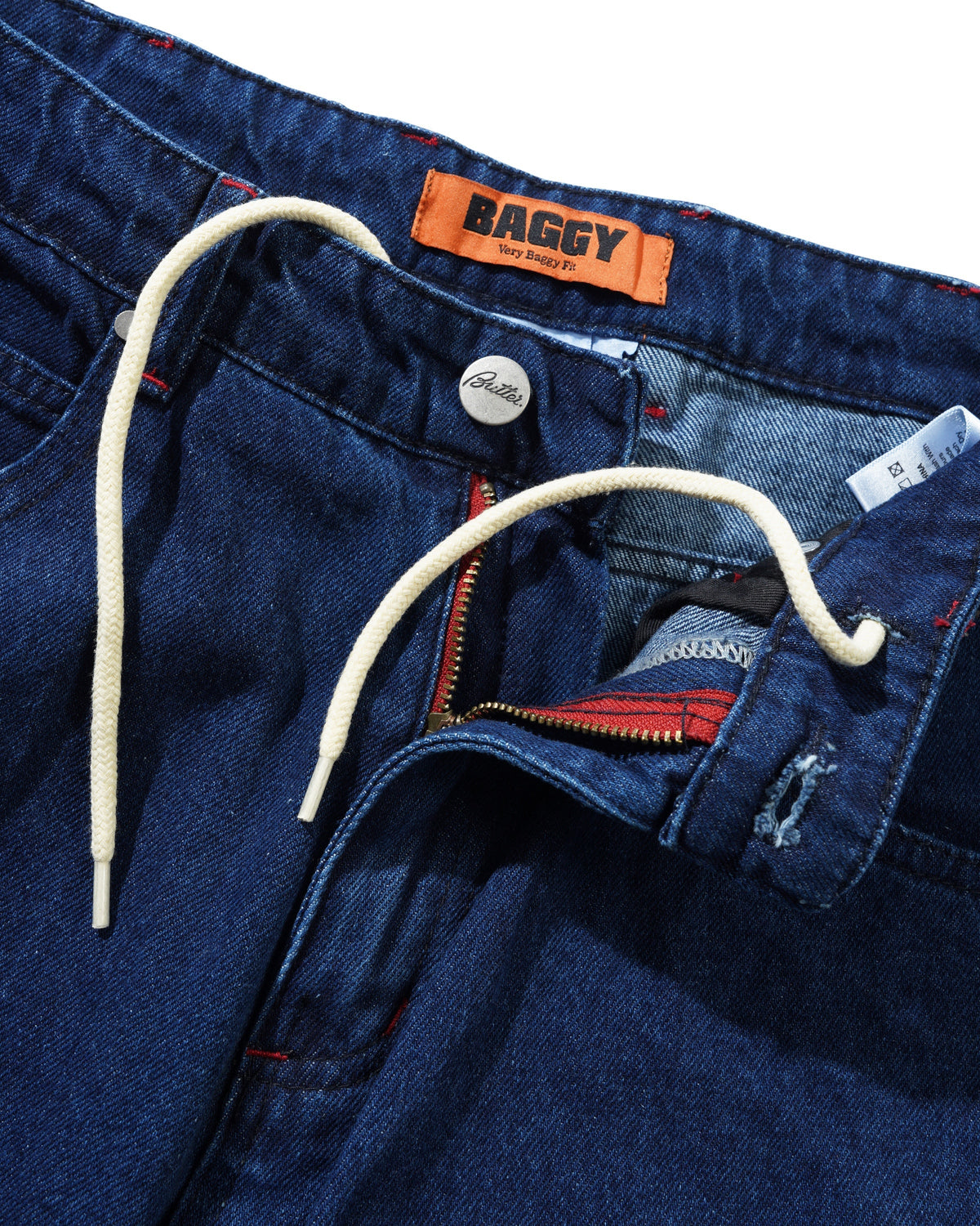 Drummer Baggy Denim Jeans, Raw Dark Indigo