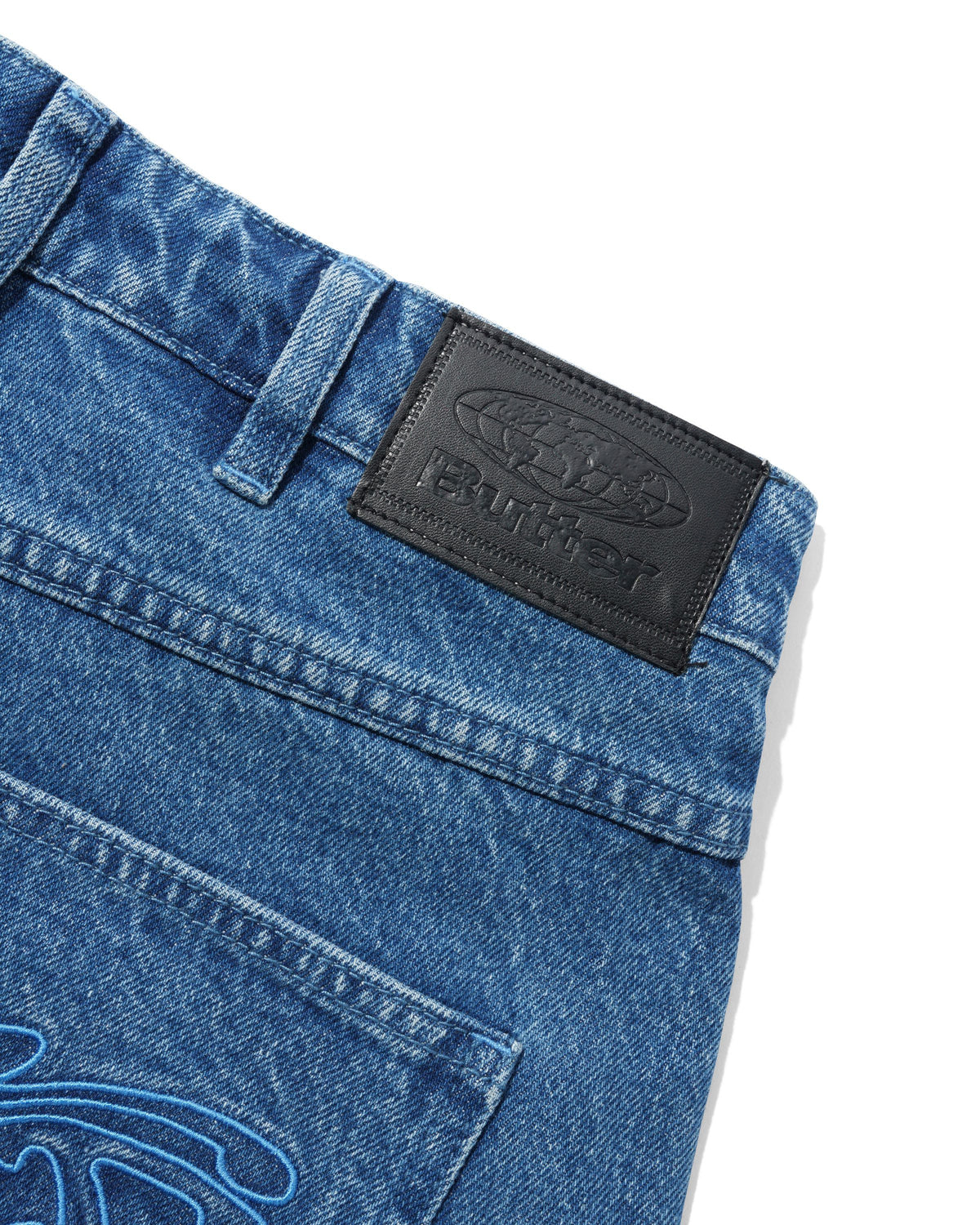 Drummer Baggy Denim Jeans, Stone Wash Blue