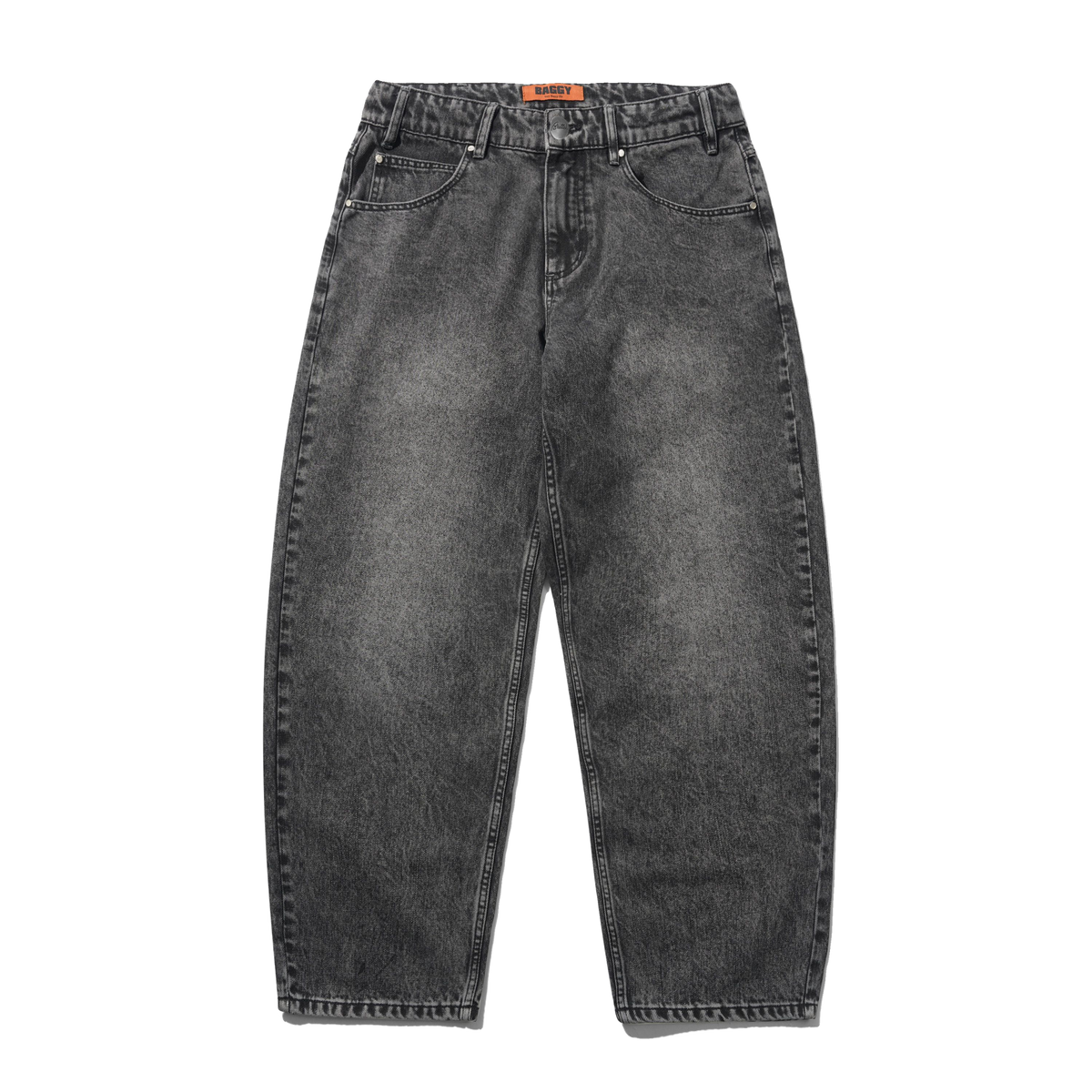 Drummer Baggy Denim Jeans, Streaky Black