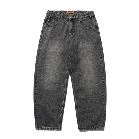 Drummer Baggy Denim Jeans, Streaky Black