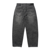 Drummer Baggy Denim Jeans, Streaky Black