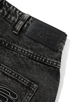 Drummer Baggy Denim Jeans, Streaky Black
