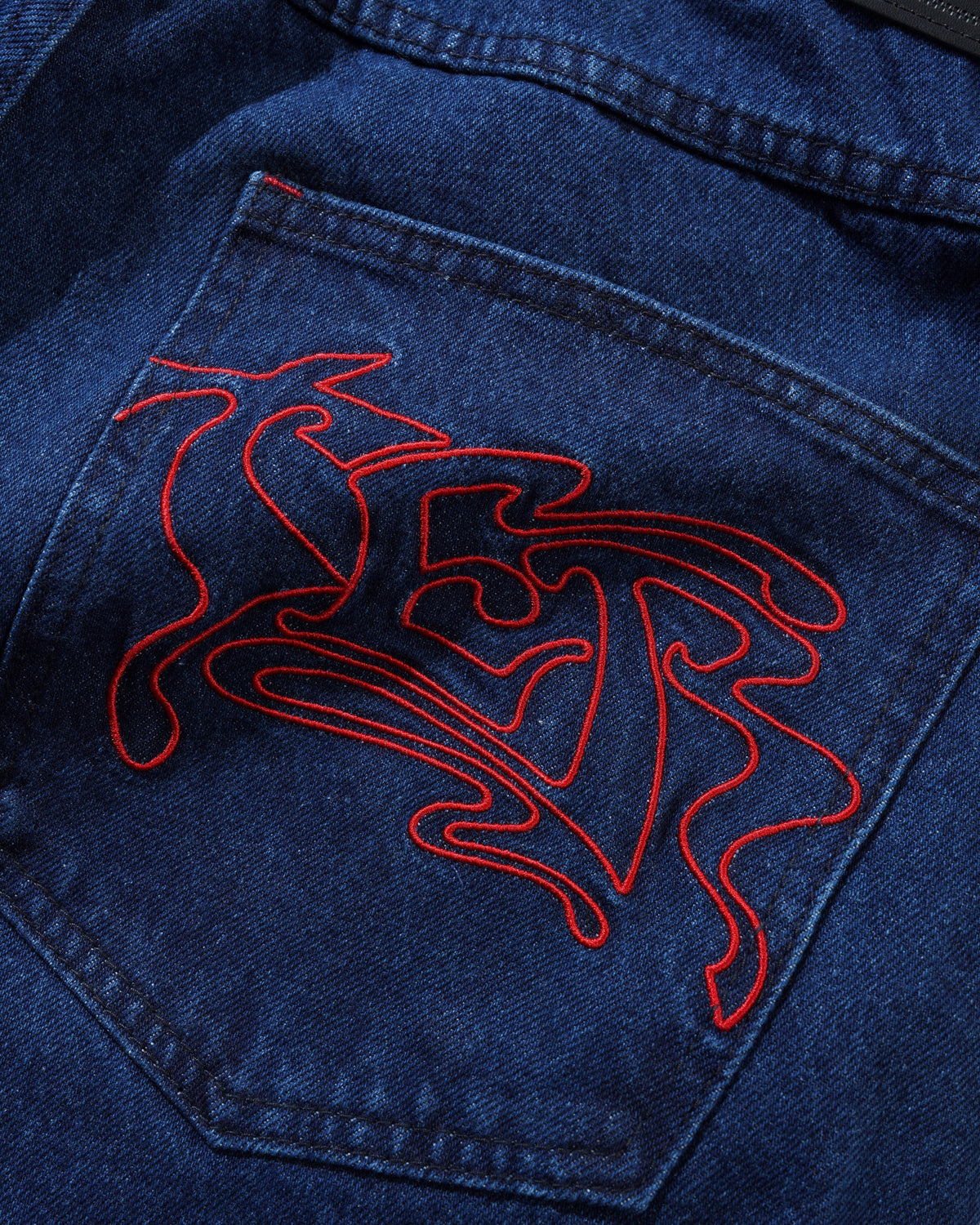 Drummer Baggy Denim Shorts, Raw Dark Indigo