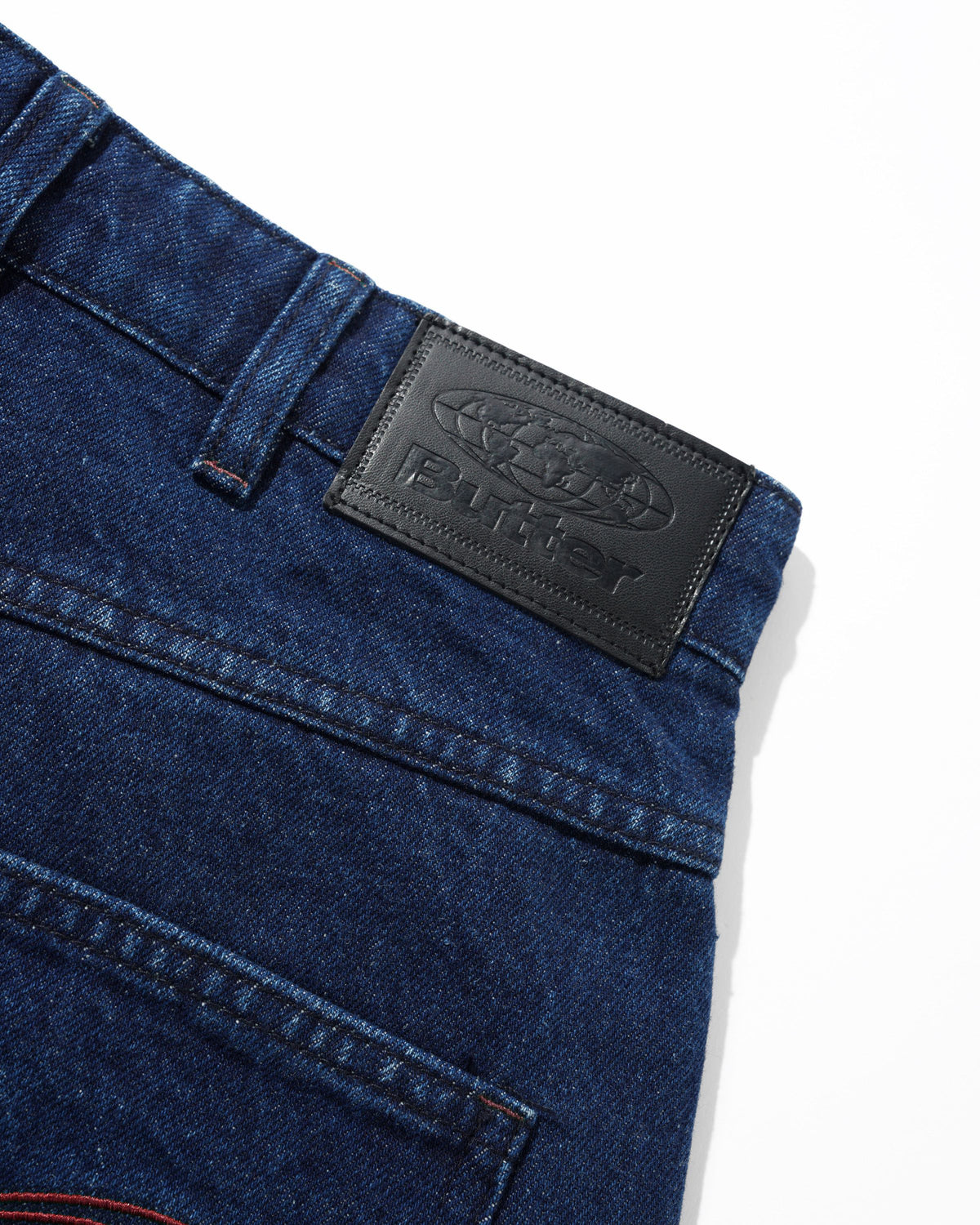 Drummer Baggy Denim Shorts, Raw Dark Indigo