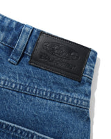 Drummer Baggy Denim Shorts, Stone Wash Blue