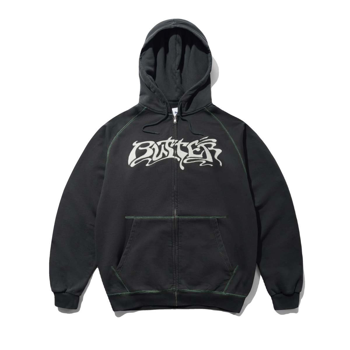 Drummer Zip-Thru Hood, Washed Black