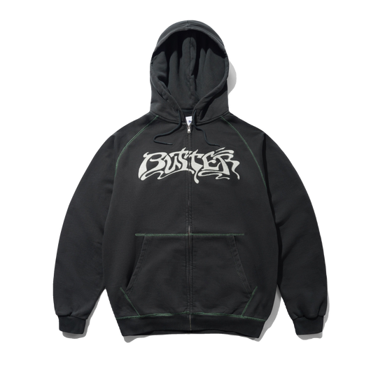 Drummer Zip-Thru Hood, Washed Black