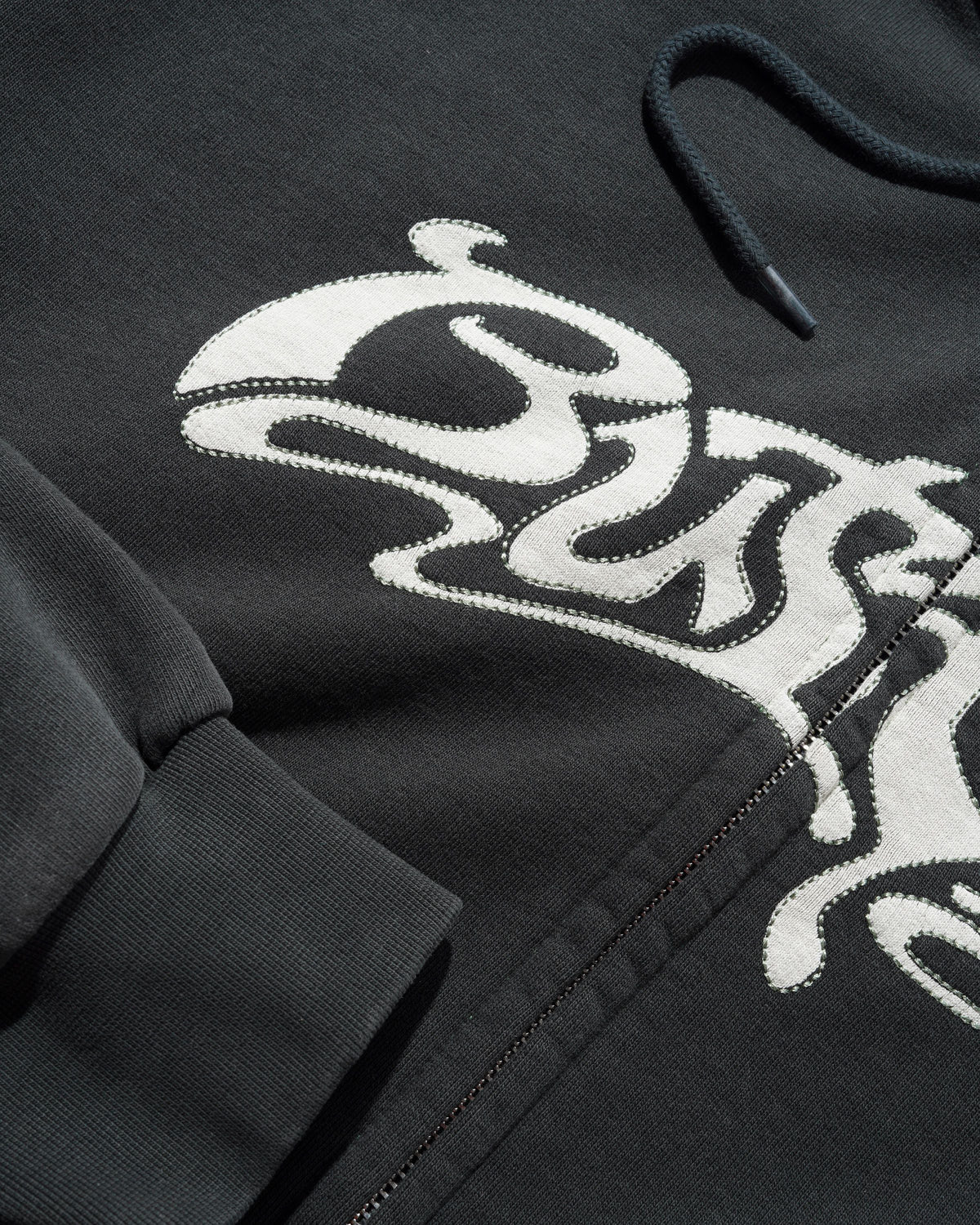Drummer Zip-Thru Hood, Washed Black