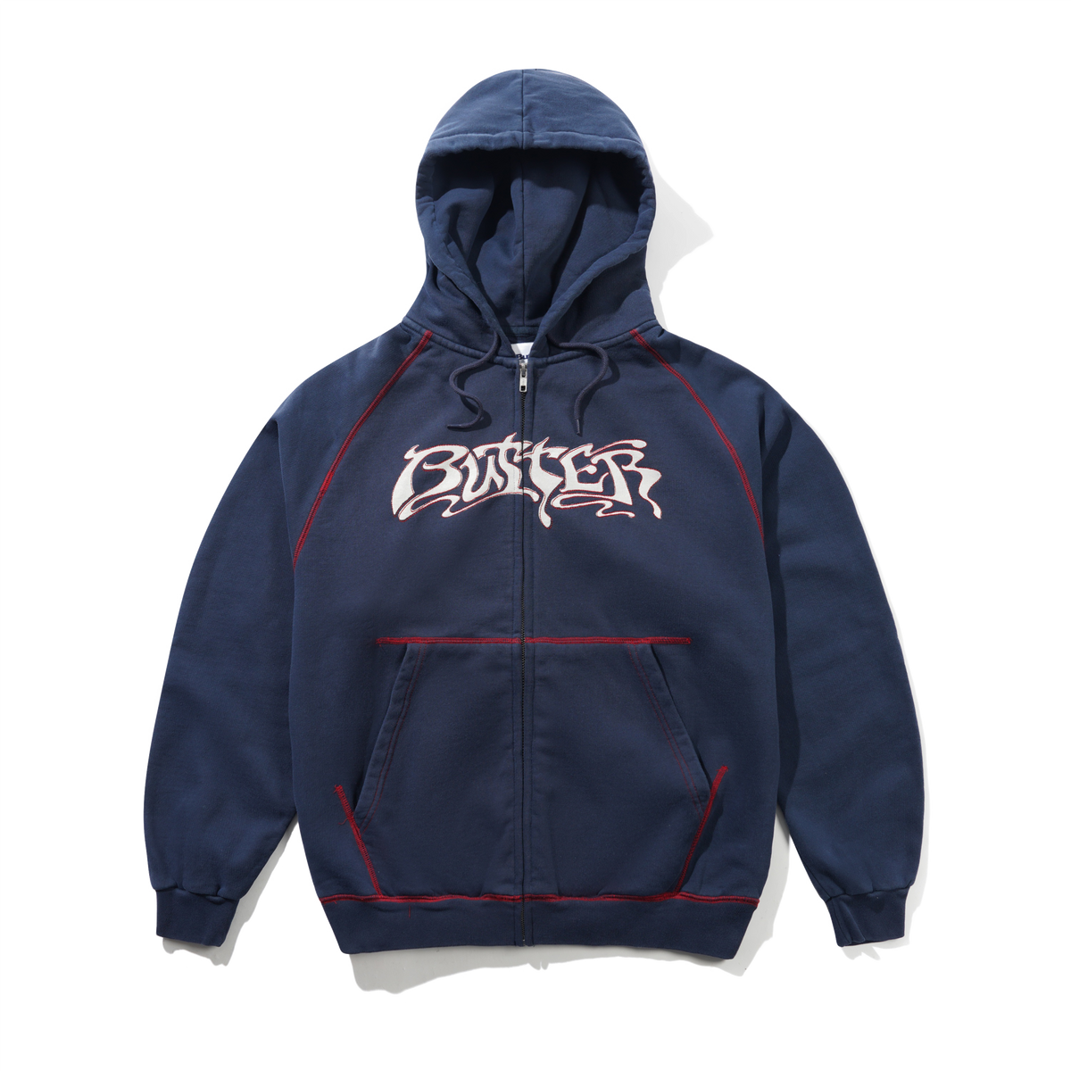 Drummer Zip-Thru Hood, Washed Navy