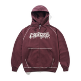 Drummer Zip-Thru Hood, Washed Rhubarb