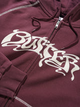 Drummer Zip-Thru Hood, Washed Rhubarb