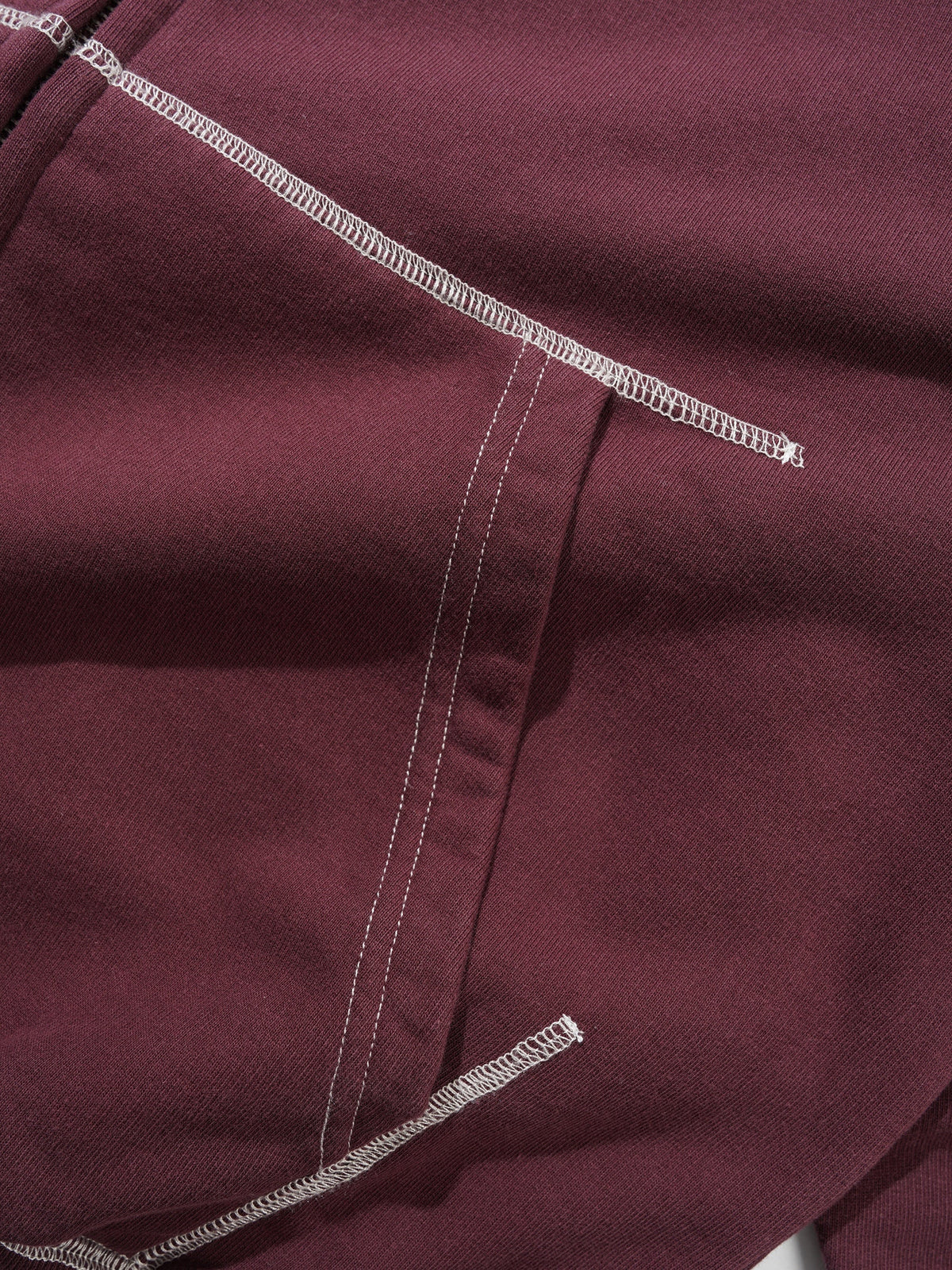 Drummer Zip-Thru Hood, Washed Rhubarb