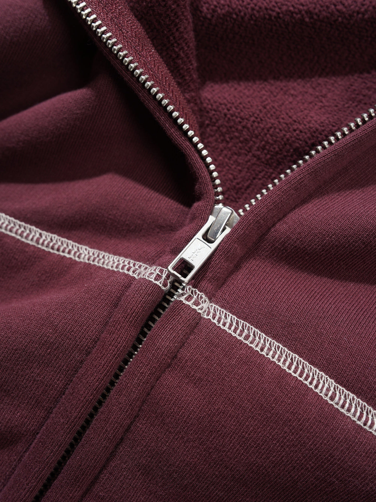 Drummer Zip-Thru Hood, Washed Rhubarb