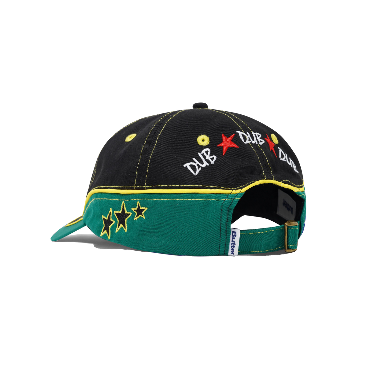 Dub 6 Panel Cap, Black / Green