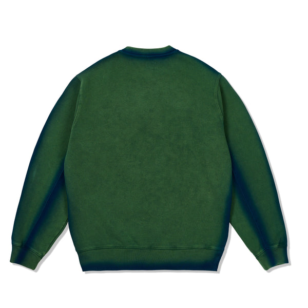 The Trilogy Tapes TTT Overdyed Crewneck, Green / Blue