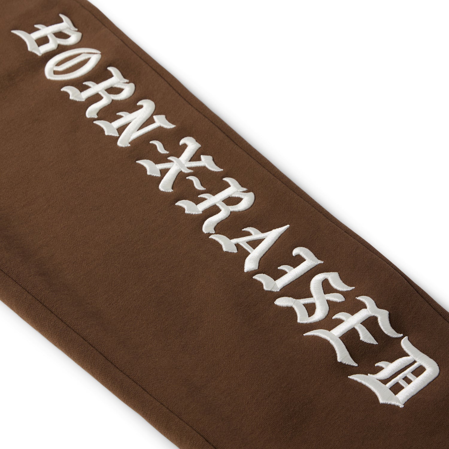 Embroidered Sweat Pants, Walnut / Cream