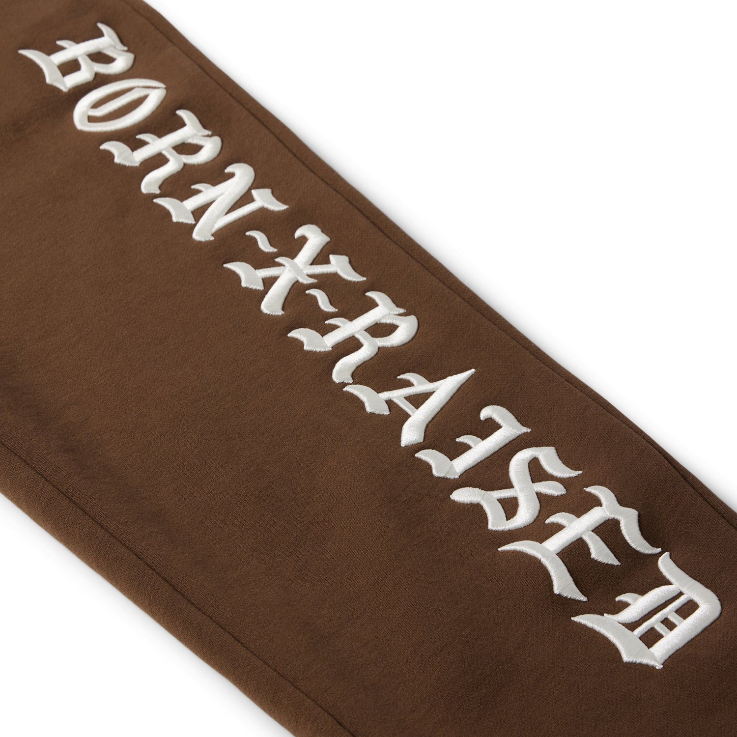 Embroidered Sweat Pants, Walnut / Cream