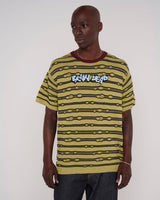 Embroidered Puckered Stripe Shirt, Lime