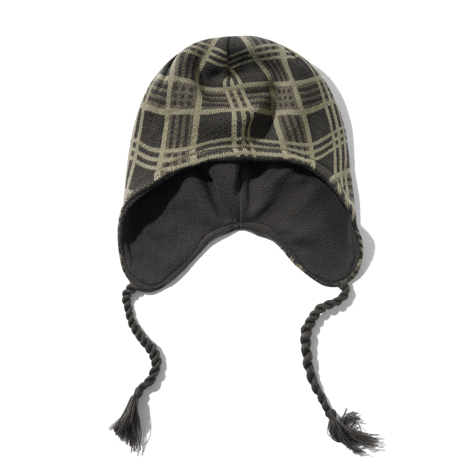 Ear Flap Beanie, Plaid