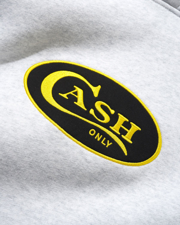Cash Only Emblem Pullover Hood, Ash